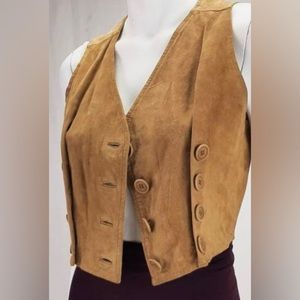 Moschino Made In Italy unique rare lamb leather suede Vest